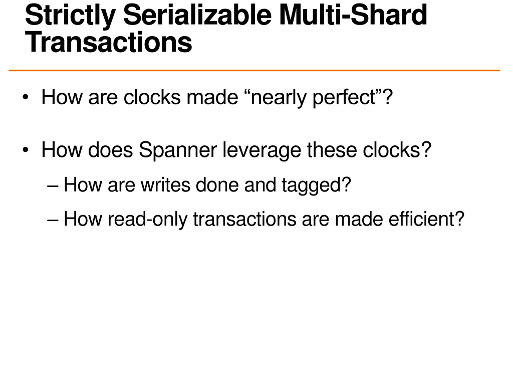 strictly serializable multi shard transactions
