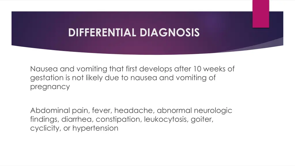 differential diagnosis