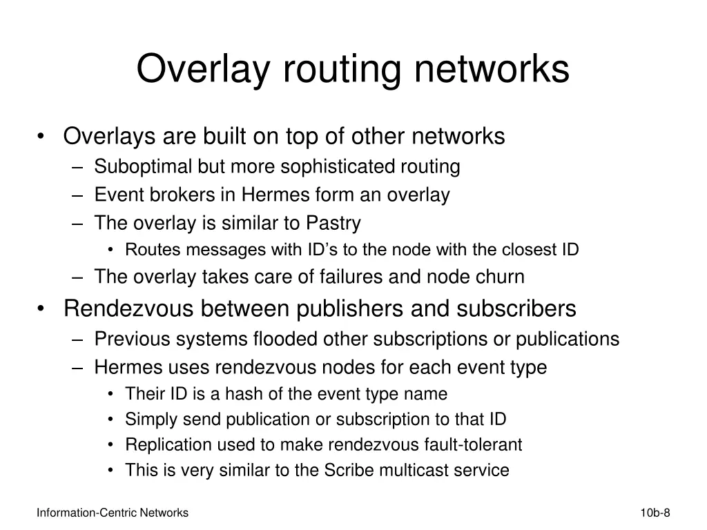 overlay routing networks