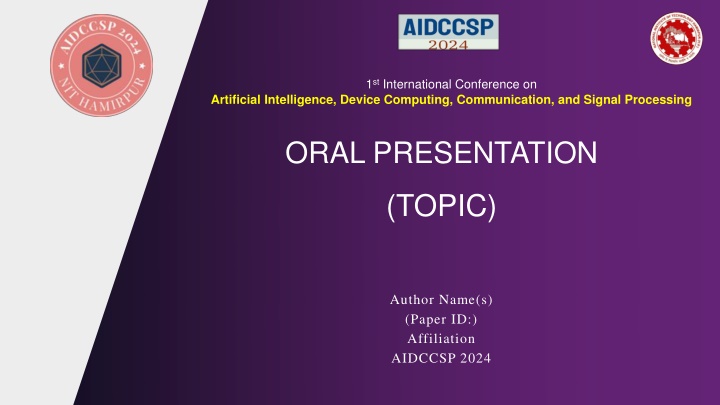 1 st international conference on