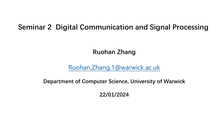seminar 2 digital communication and signal