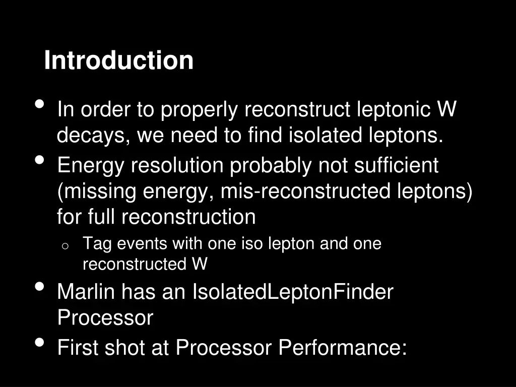 introduction in order to properly reconstruct