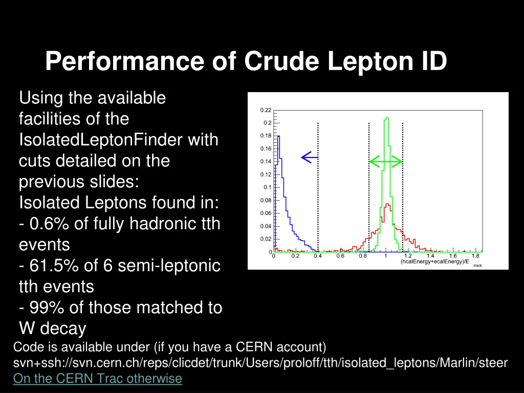 performance of crude lepton id
