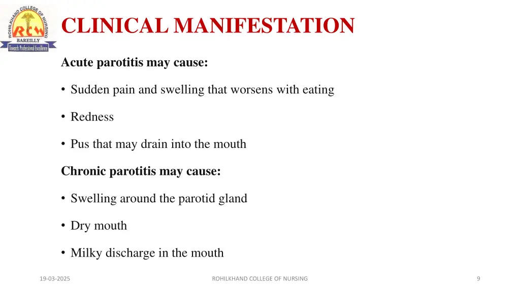 clinical manifestation