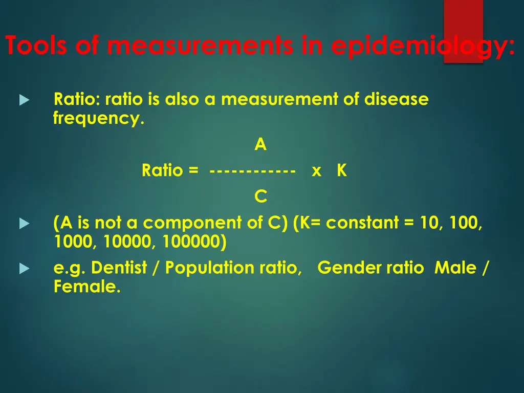 tools of measurements in epidemiology 1