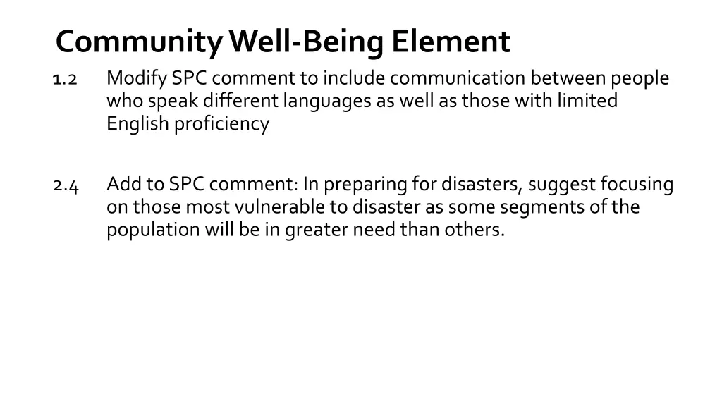 community well being element 1 2 modify