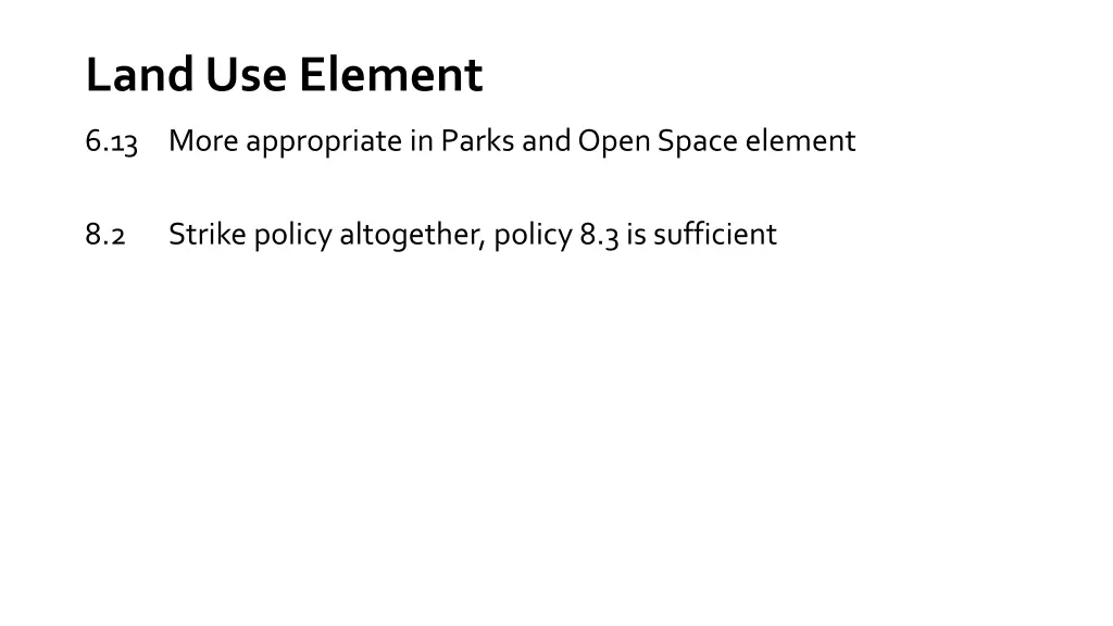 land use element