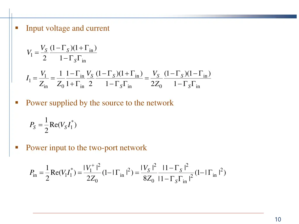 input voltage and current 1