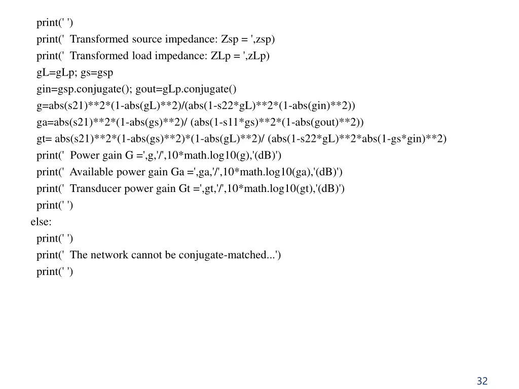 print print transformed source impedance