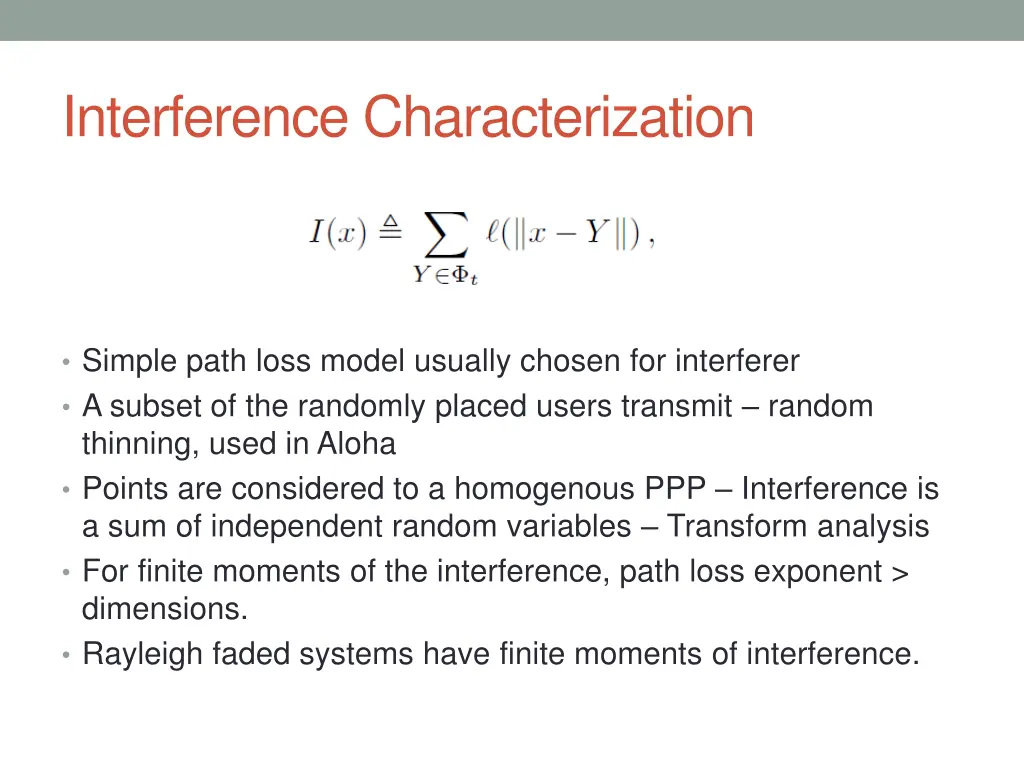 interference characterization