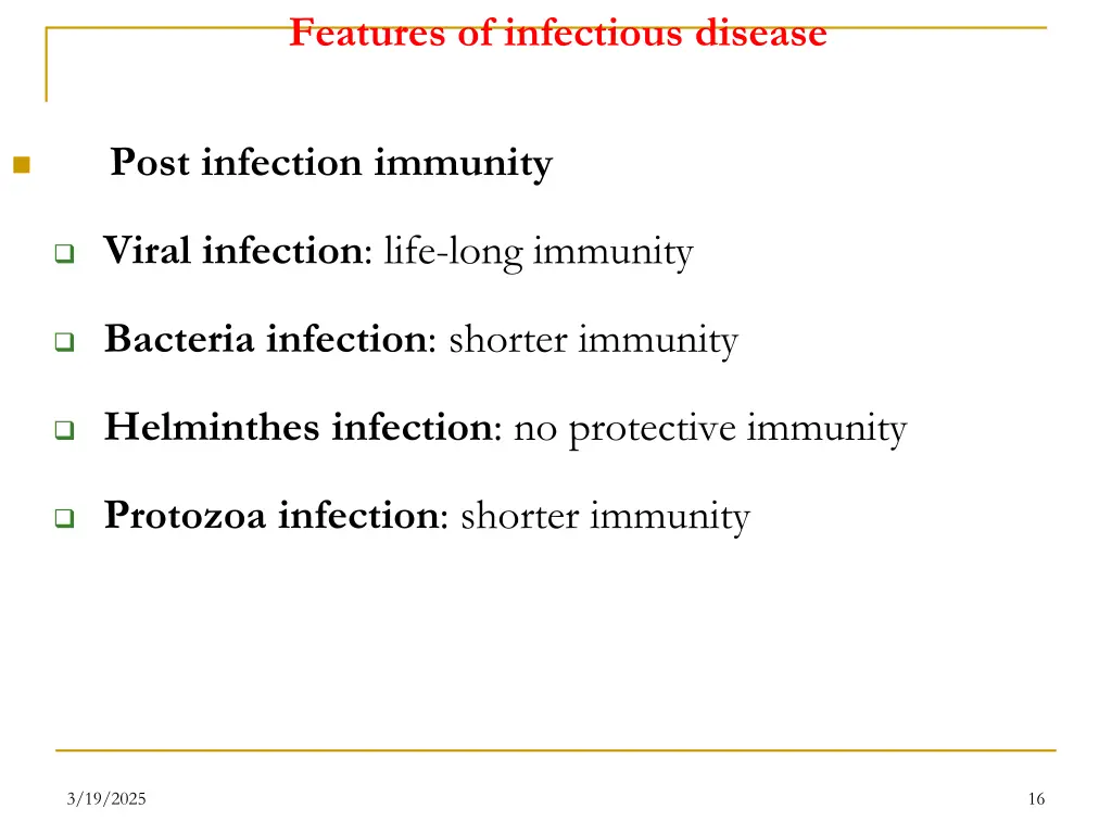 features of infectious disease 1