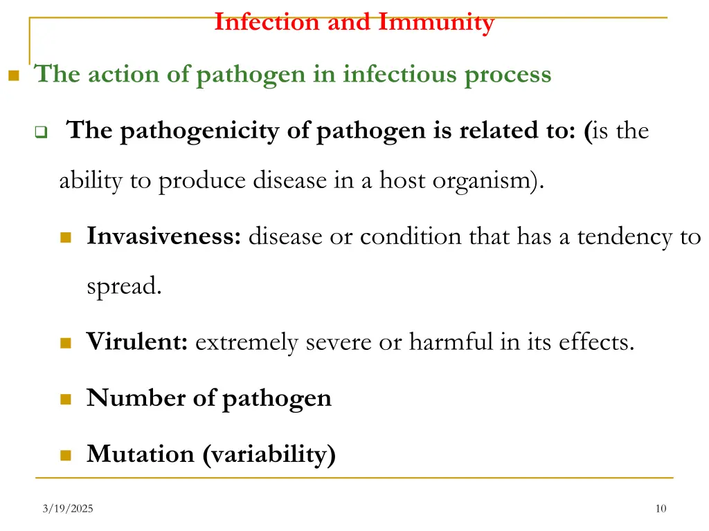 infection and immunity 1