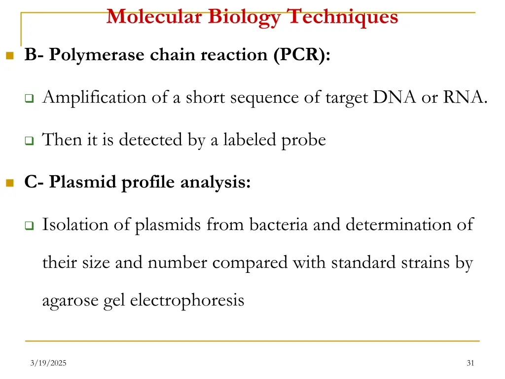 molecular biology techniques 1