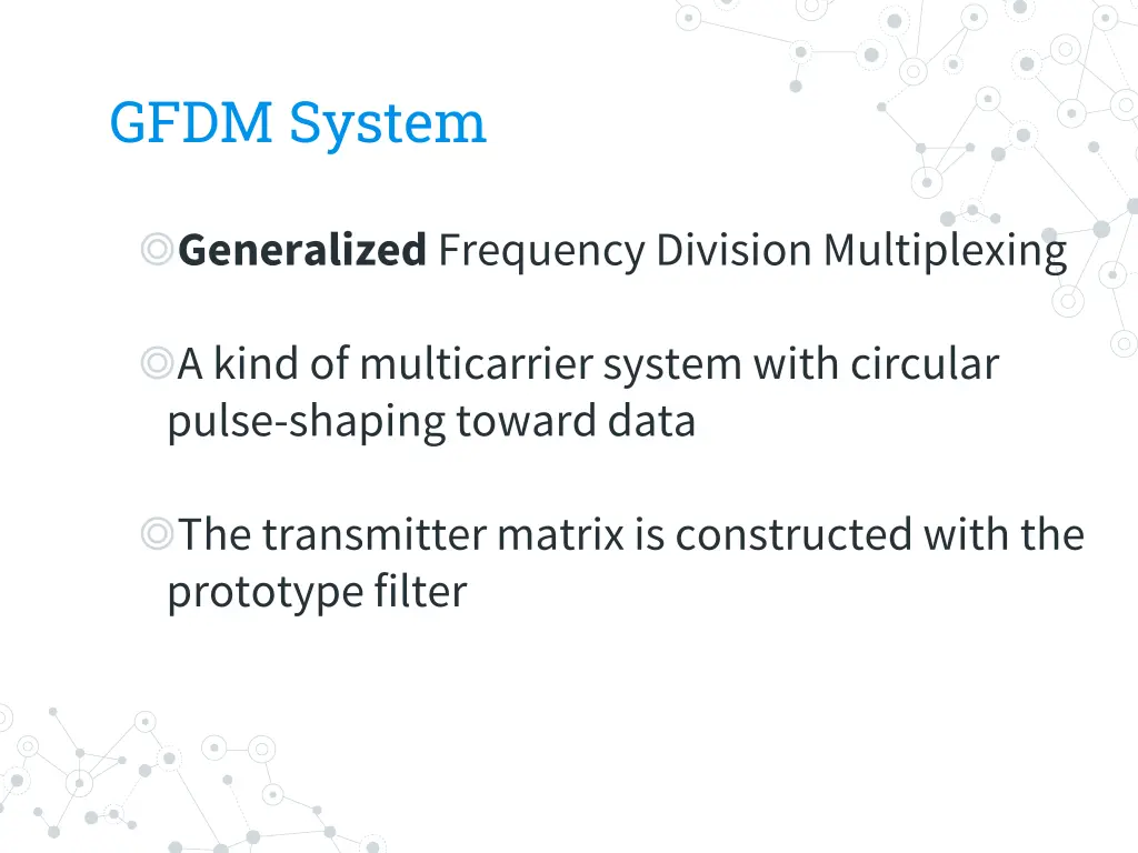 gfdm system