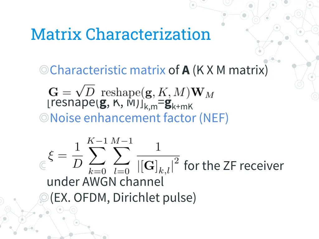 matrix characterization