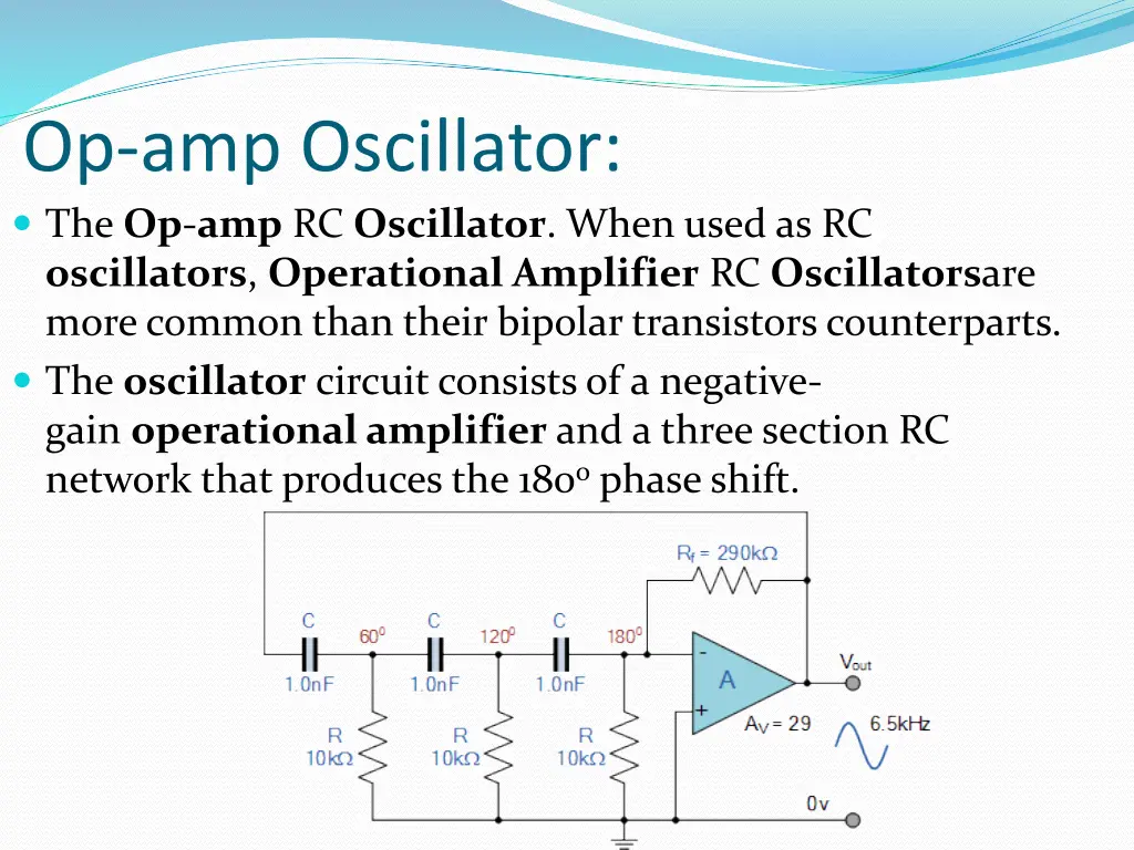 op amp oscillator the op amp rc oscillator when