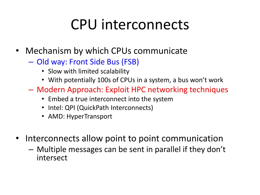 cpu interconnects