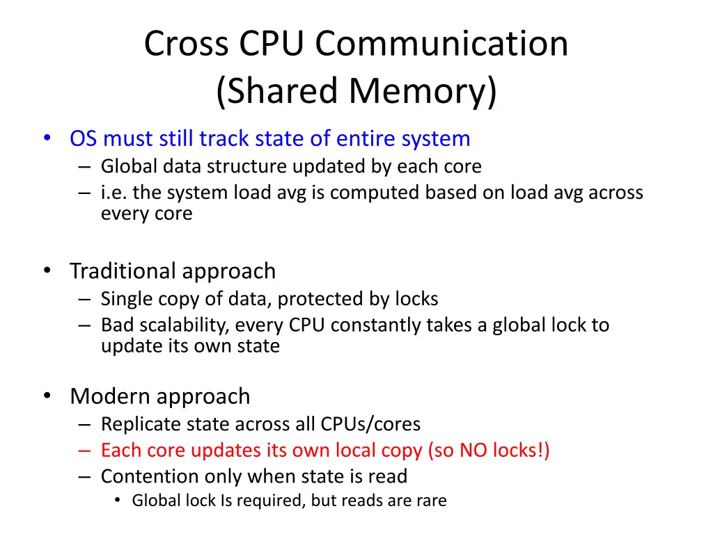 cross cpu communication shared memory os must