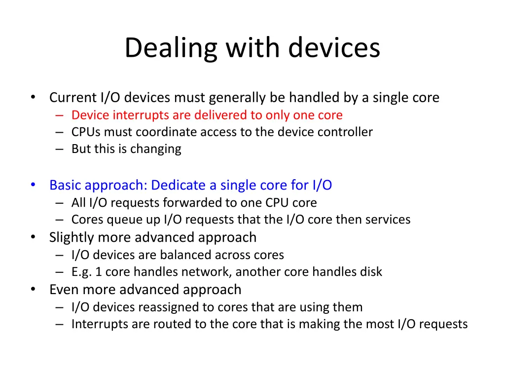 dealing with devices