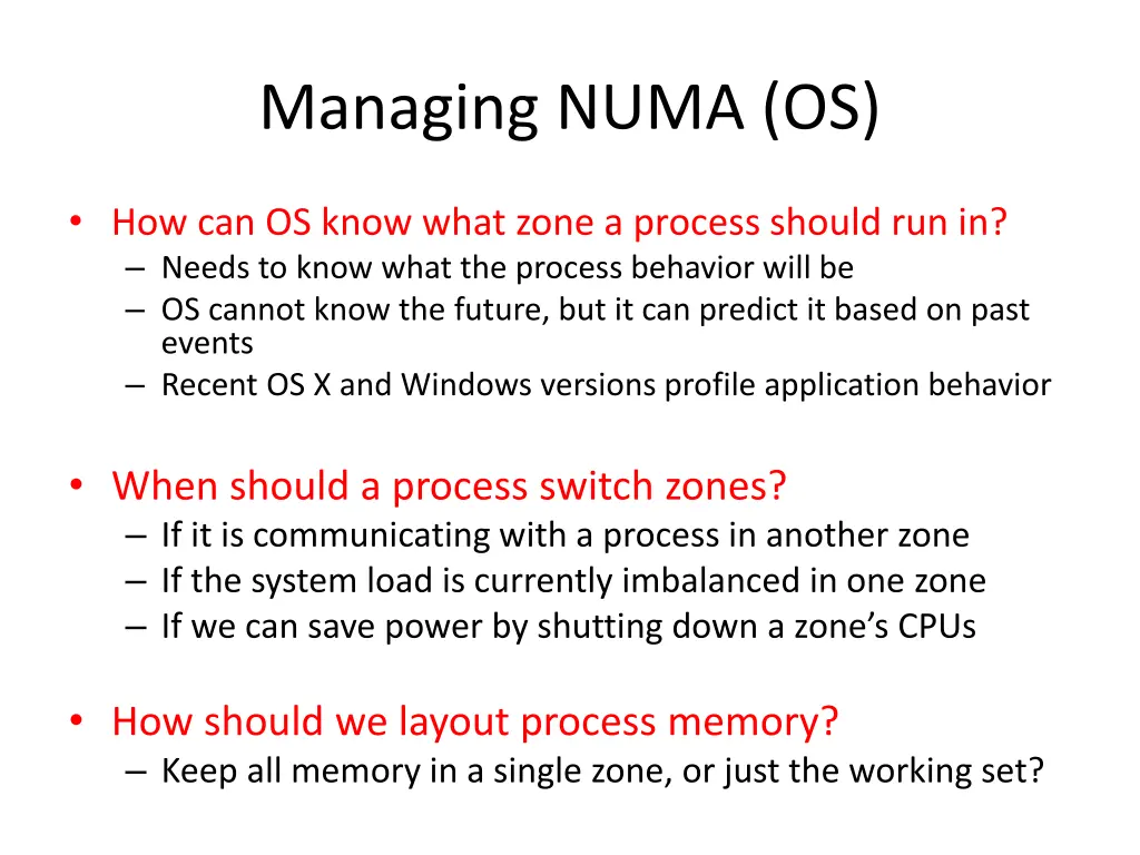 managing numa os
