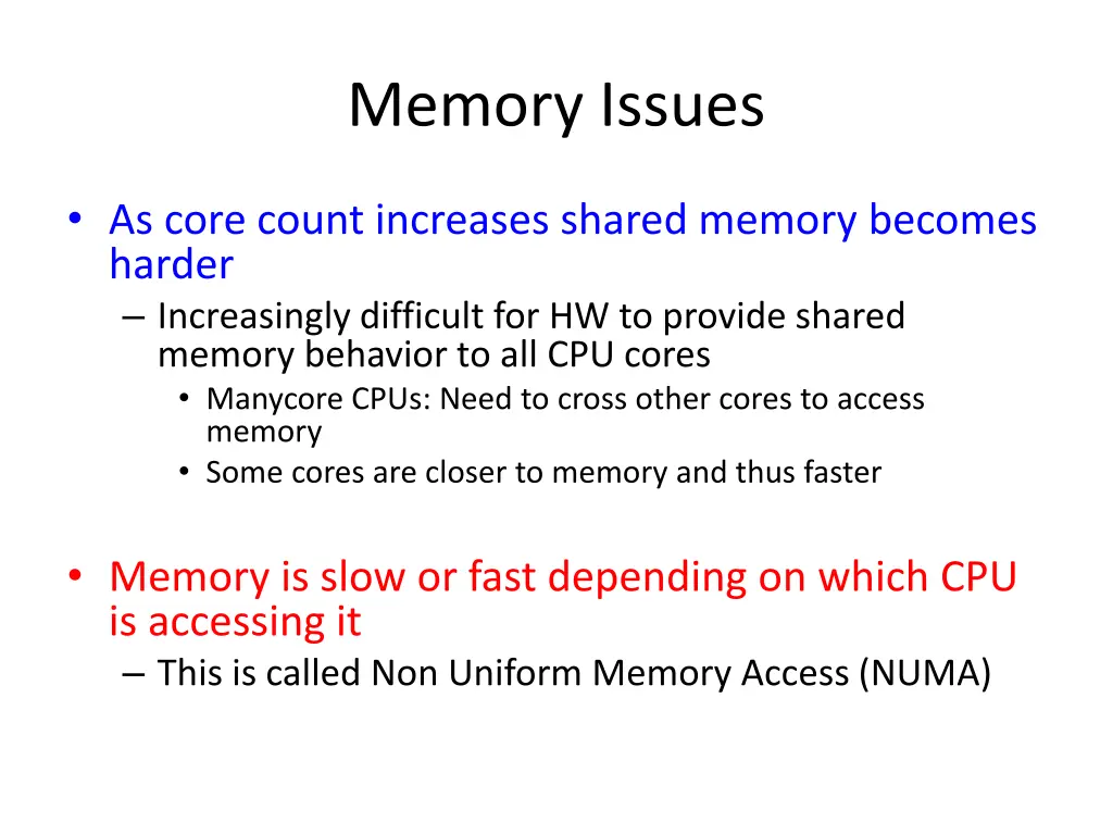 memory issues