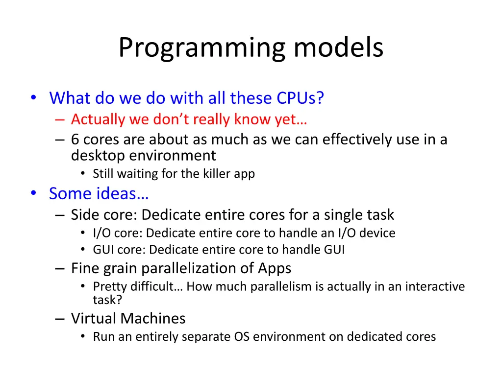 programming models