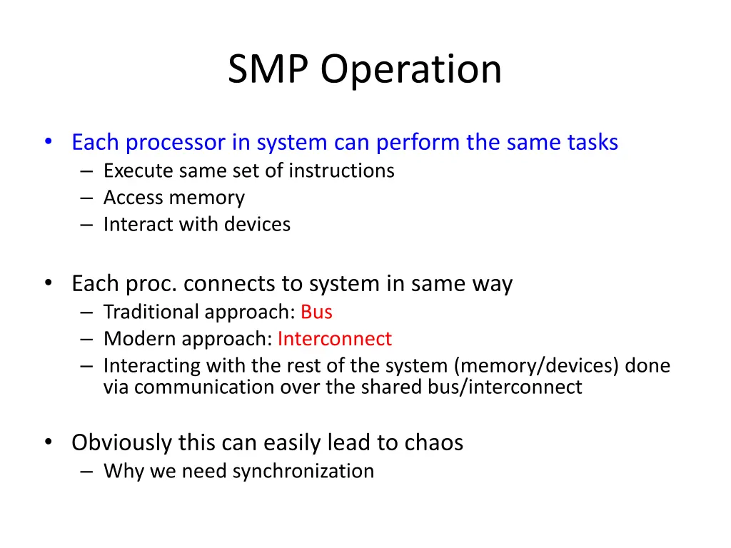 smp operation