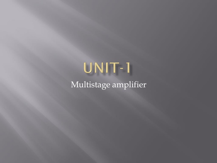 multistage amplifier