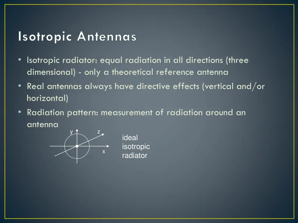 isotropic antennas