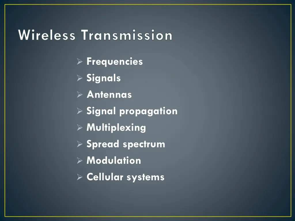 wireless transmission
