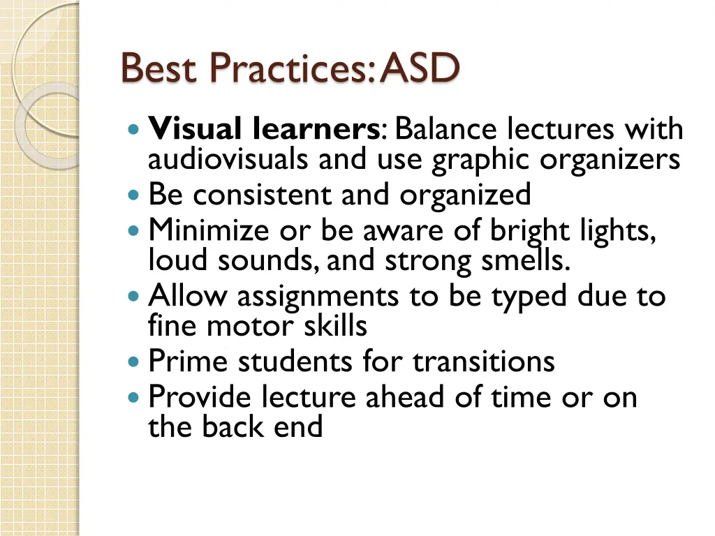 best practices asd