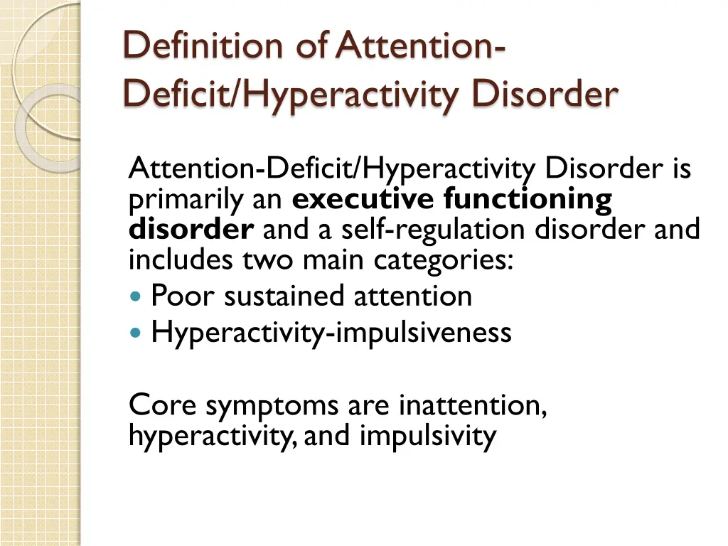definition of attention deficit hyperactivity