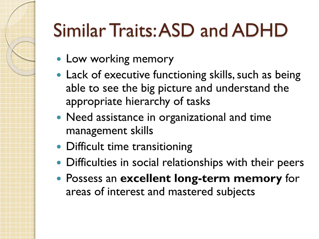 similar traits asd and adhd
