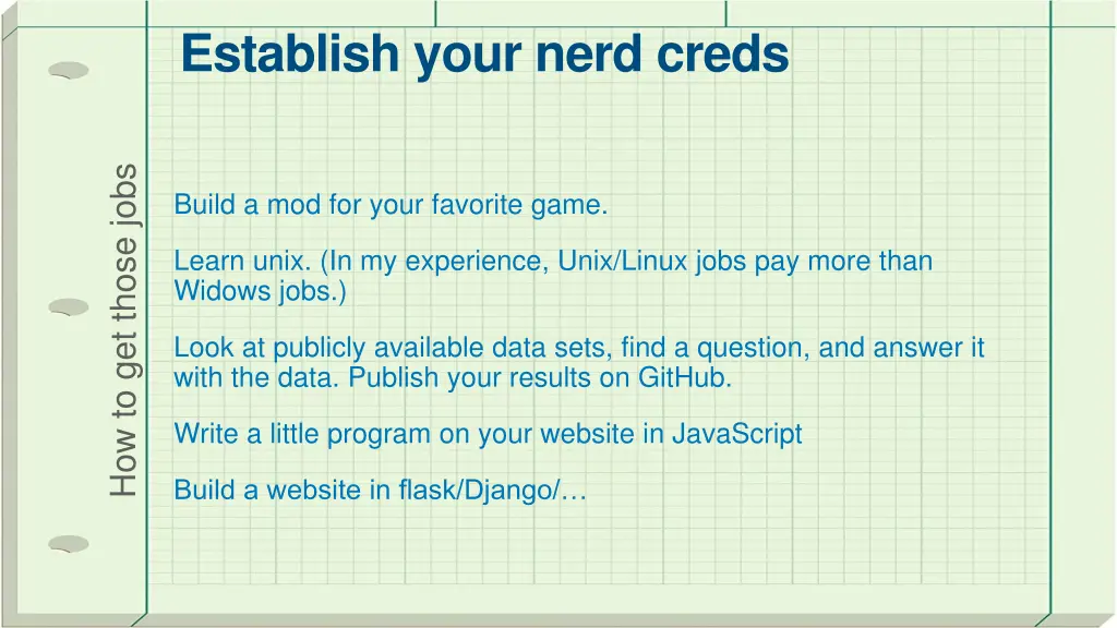 establish your nerd creds