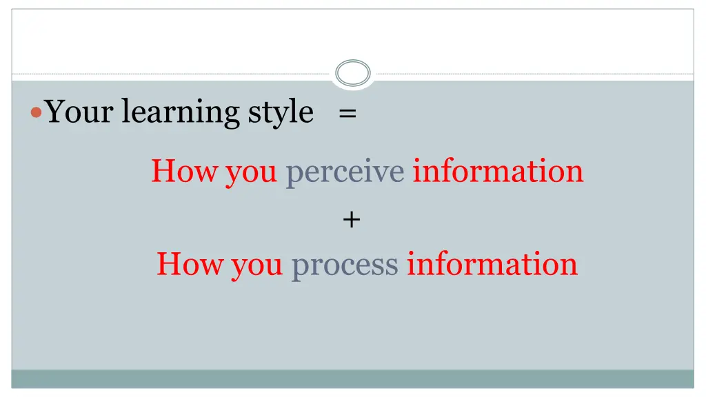 your learning style