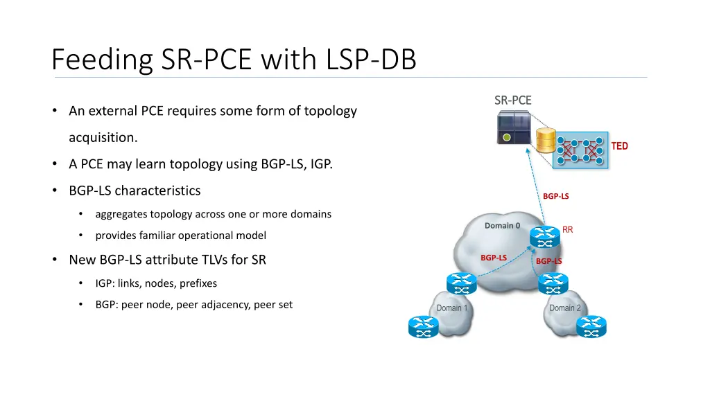 feeding sr pce with lsp db