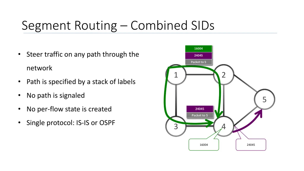 segment routing combined sids