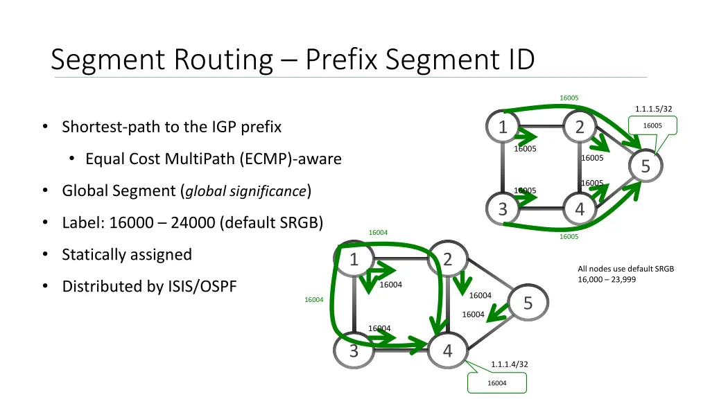 segment routing prefix segment id