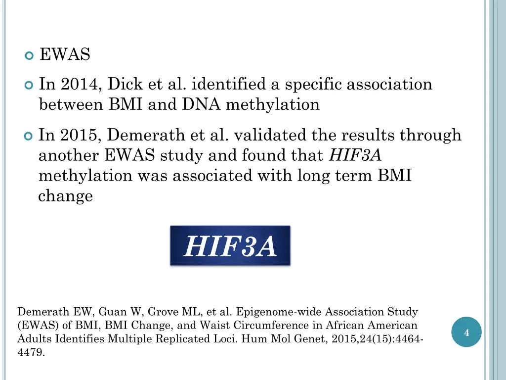 ewas epigenetic genomic association study in 2014 1