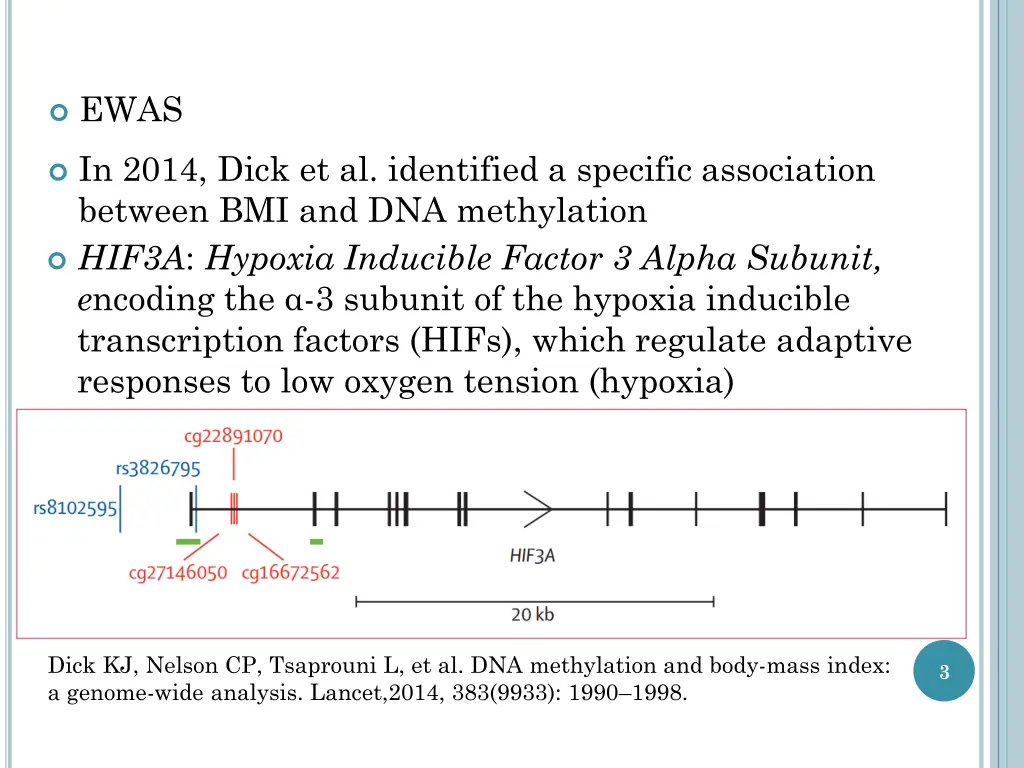 ewas epigenetic genomic association study in 2014