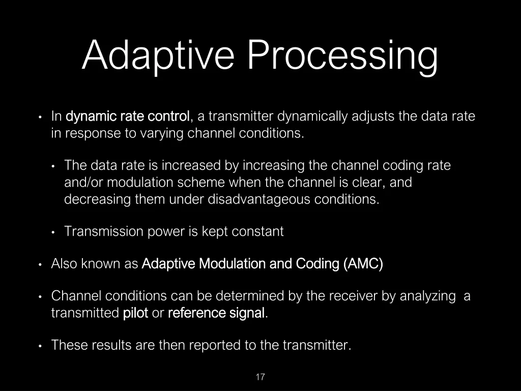 adaptive processing
