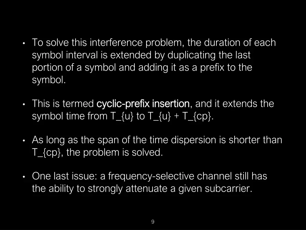 to solve this interference problem the duration