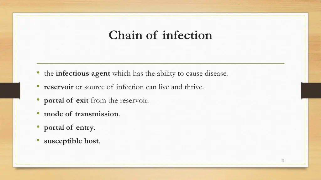 chain of infection