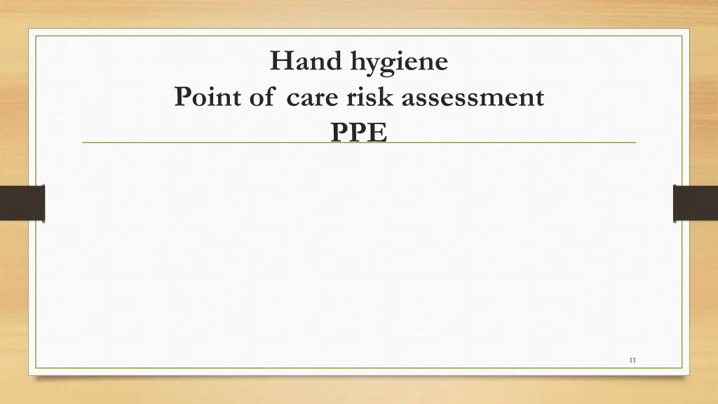 hand hygiene