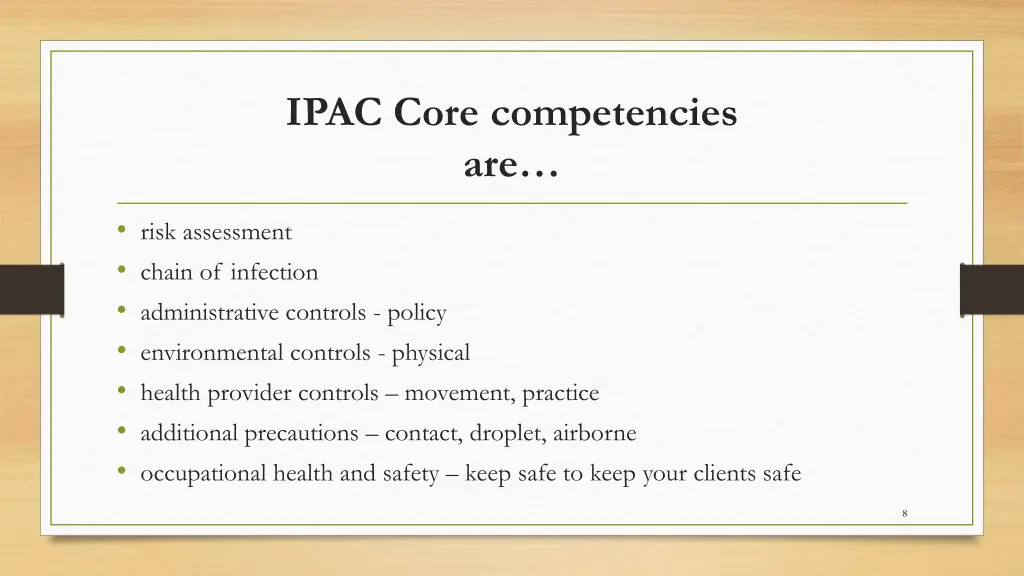 ipac core competencies are