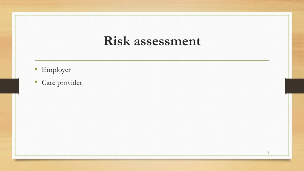 risk assessment