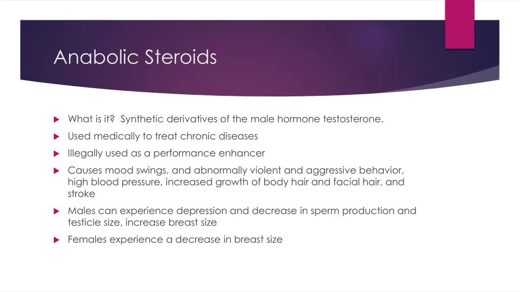 anabolic steroids
