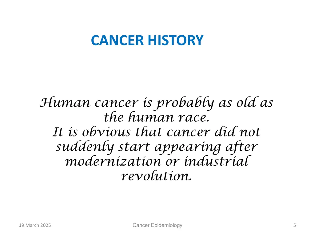 cancer history
