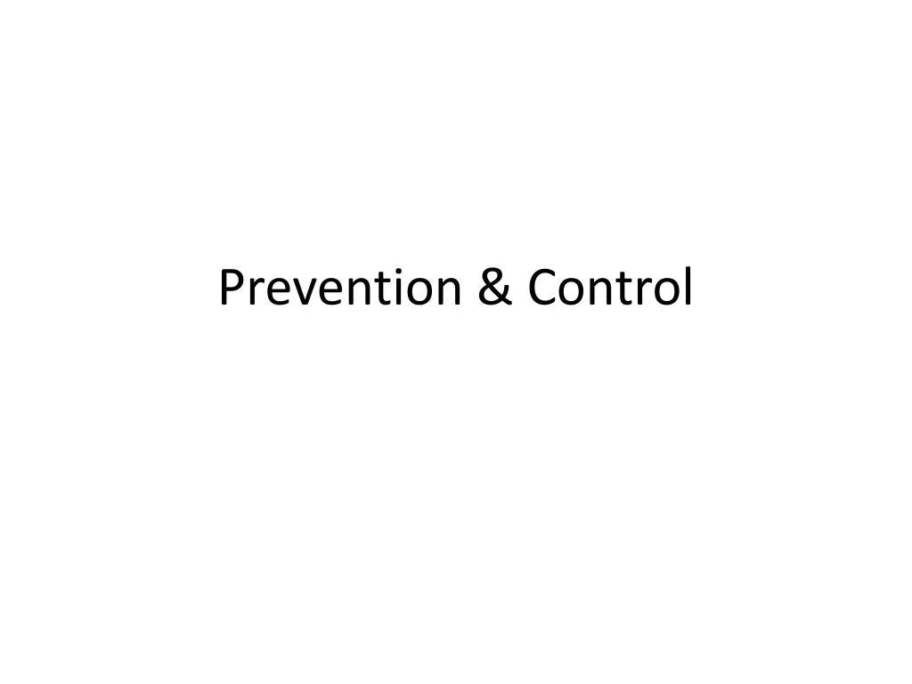 prevention control