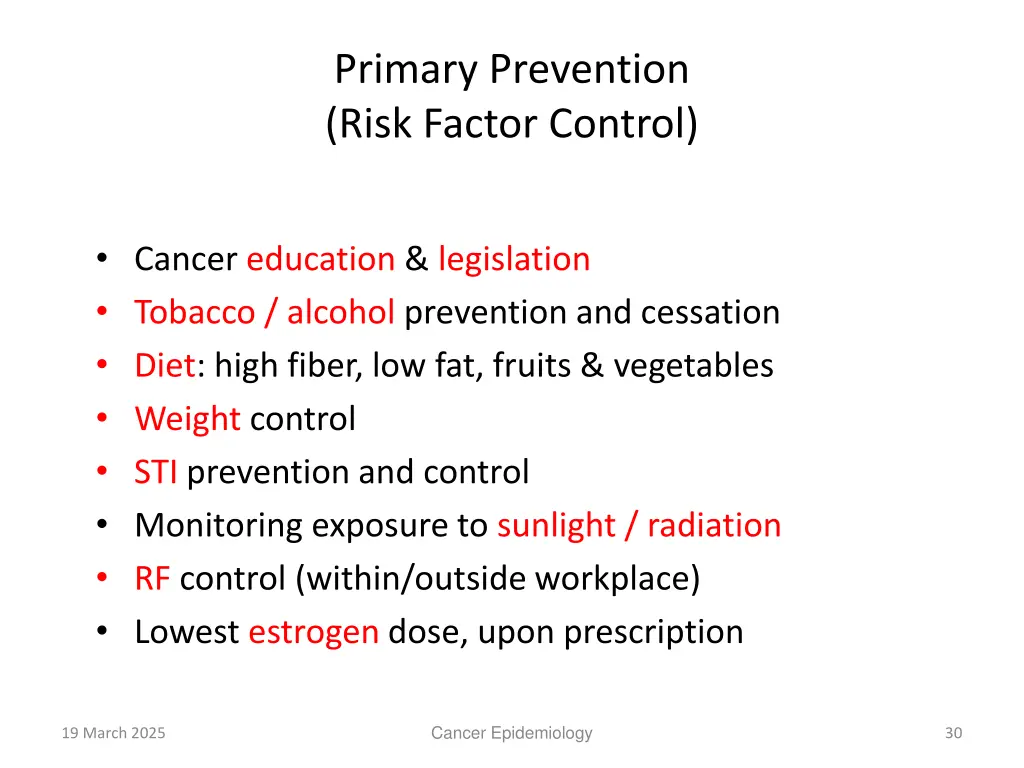 primary prevention risk factor control